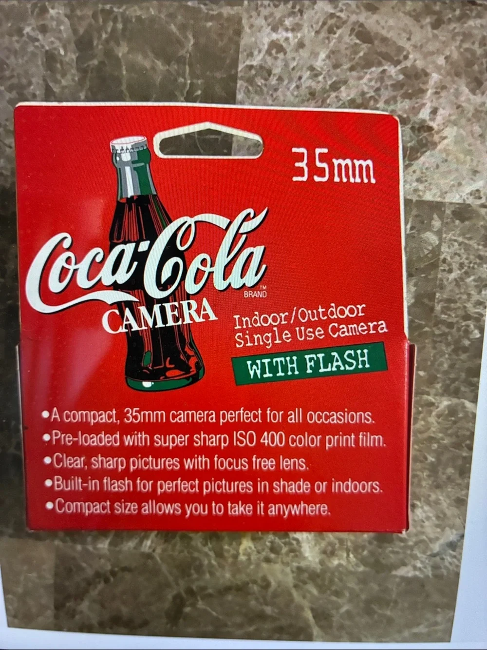 Vintage Coca Cola Red 35mm Disposable Camera with Flash Packaging New sealed